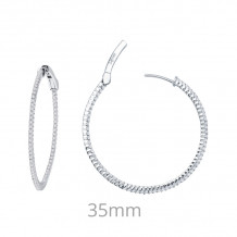 Lafonn 1.36 CTW Hoop Earrings - E3003CLP00