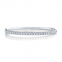 Shy Creation 14k White Gold Bangle Bracelet - SC22005524ZS