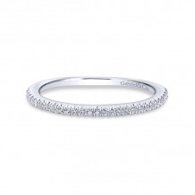 Gabriel & Co. 14k White Gold Contemporary Curved Wedding Band - WB12819R4W44JJ