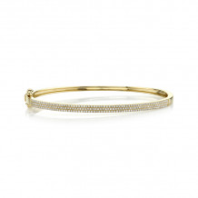 Shy Creation 14k Yellow Gold Bangle Bracelet - SC55002256ZS