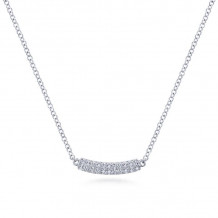 Gabriel & Co. 14k White Gold Lusso Diamond Bar Necklace - NK5989W45JJ
