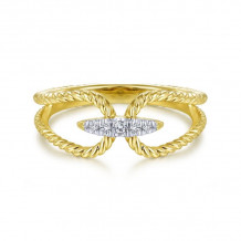 Gabriel & Co. 14k Yellow Gold Hampton Diamond Ring - LR51449Y45JJ