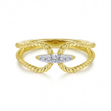 Gabriel & Co. 14k Yellow Gold Hampton Diamond Ring - LR51449Y45JJ