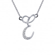 Lafonn Letter E Pendant Necklace - 9N072CLP18