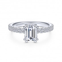 Gabriel & Co. 14k White Gold Contemporary Straight Engagement Ring - ER14649E4W44JJ