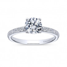 Gabriel & Co. 14k White Gold Contemporary Straight Engagement Ring - ER7537W44JJ
