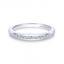 Gabriel & Co. 14k White Gold Contemporary Anniversary Wedding Band - WB12324R3W44JJ