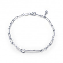 Lafonn Platinum Paperclip Bracelet - B0173CLP75