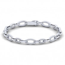 Gabriel & Co. Lusso 14k White Gold Diamond Bracelet