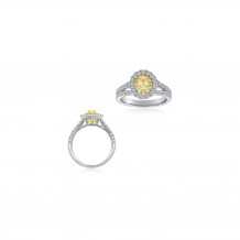 Roman & Jules 18k Two Tone Gold Yellow and White Diamond Ring - KR5209WY-18K-1