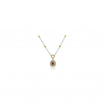Roman & Jules 18k Two Tone Gold Champagne and White Diamond Necklace - KN3994WY-18K