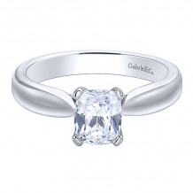 Gabriel & Co 14K White Gold Jamie Solitaire Diamond Engagement Ring - ER9687W4JJJ