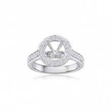 Roman & Jules 14k White Gold Halo Engagement Ring - 1089-1