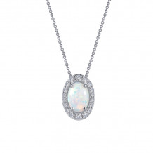 Lafonn Classic Halo Pendant Necklace - P0204OPP18