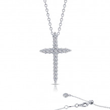 Lafonn 0.37 CTW Cross Pendant Necklace - P0226CLP20