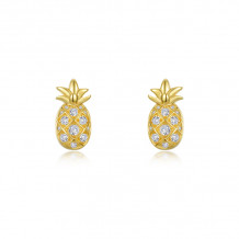 Lafonn GOLD Pineapple Stud Earrings - E0528CLG00