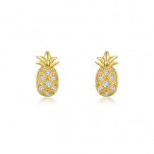 Lafonn GOLD Pineapple Stud Earrings - E0528CLG00