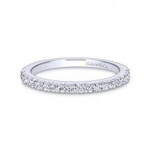 Gabriel & Co. 14k White Gold Contemporary Diamond Wedding Band - WB6873W44JJ