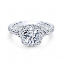 Gabriel & Co. 14k White Gold Entwined Halo Engagement Ring - ER12761R4W44JJ