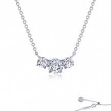 Lafonn Platinum Three-Stone Necklace - N0259CLP20