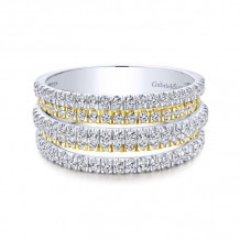 Gabriel & Co. 14k Two Tone Gold Lusso Diamond Ring - LR50892M45JJ