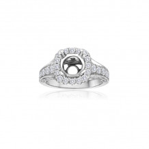 Roman & Jules 14k White Gold Halo Engagement Ring - 1084-1