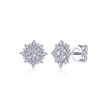 Gabriel & Co. 14k White Gold Lusso Diamond Stud Earrings - EG13663W45JJ