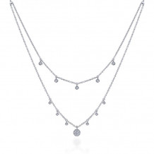 Gabriel & Co. 14k White Gold Lusso Diamond Necklace - NK6066W45JJ