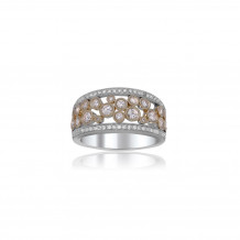Roman & Jules 14k Two Tone Gold 0.88ct Diamond Bubbles Band - UR1661-2
