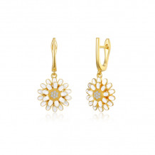 Lafonn Gold Daisy Drop Earrings - E0547CWG00