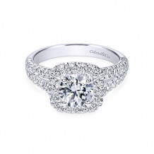 Gabriel & Co. 14k White Gold Contemporary Halo Engagement Ring - ER10252W44JJ