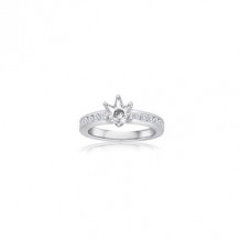 Roman & Jules 14k White Gold Straight Engagement Ring - 1013SM-1