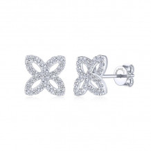 Gabriel & Co. 14k White Gold Lusso Diamond Stud Earrings - EG13488W45JJ