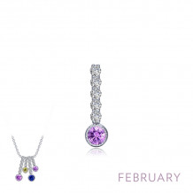 Lafonn February Birthstone Love Pendant - BP003AMP00