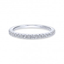 Gabriel & Co. 14k White Gold Contemporary Anniversary Wedding Band - WB12291R3W44JJ