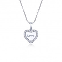 Lafonn Platinum Heart Necklace - P0274CLP20