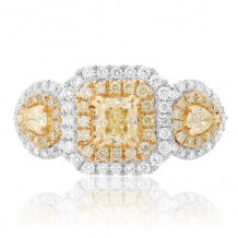 Roman & Jules Two Tone 18k Gold Diamond Ring - FR265-18K-4