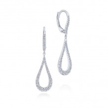Gabriel & Co. 14k White Gold Lusso Diamond Drop Earrings - EG13195W45JJ