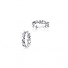 Roman & Jules 14k White Gold DiamondFloral Stackable Ring - UR1192W-BA