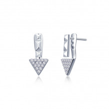 Lafonn Platinum Geometric Stud Earrings - E0529CLP00