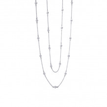 Lafonn Stackables Sterling Silver Simulated Diamond Necklace