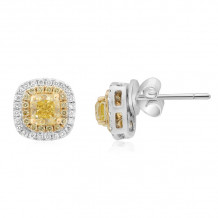 Roman & Jules Two Tone 18k Gold Studs - KE1449WY-18K-3