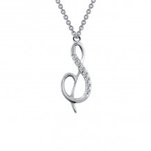 Lafonn Letter S Pendant Necklace - 9N065CLP18