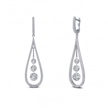 Lafonn Fancy Hoop Drop Earrings - 8E024CLP00