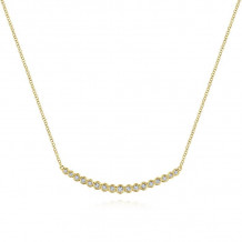 Gabriel & Co. 14k Yellow Gold Lusso Diamond Bar Necklace - NK5796Y45JJ