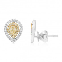 Roman & Jules Two Tone 18k Gold Studs - KE1857WY-18K