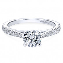 Gabriel & Co. 14k White Gold Contemporary Straight Engagement Ring - ER12291R3W44JJ