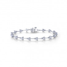 Lafonn Platinum Heart Station Bracelet - B0171CLP72