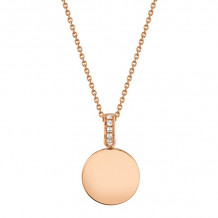 Shy Creation 14k Rose Gold Diamond Necklace - SC22004047AC