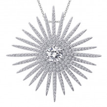 Lafonn Sunburst Pendant Necklace - 7P003CLP18